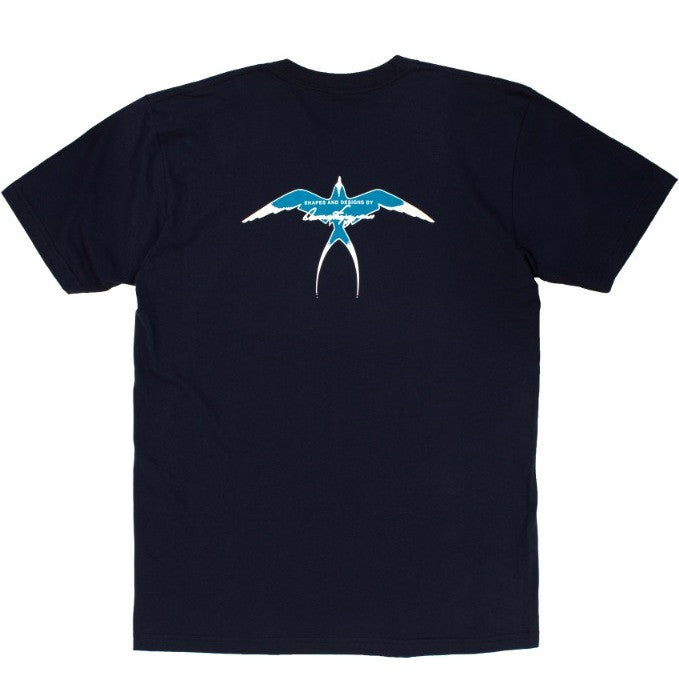 DT093 - Donald Takayama bird tee (aqua bird logo) - Navy – Noah Ka